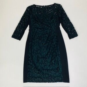 Lauren Ralph Lauren Lace‎ Sheath Dress Petite 4P Party Cocktail